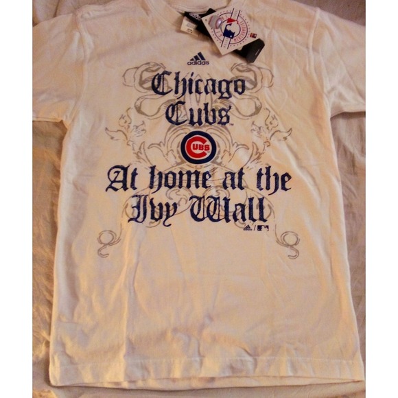 NEW Adidas Chicago Cubs MLB Boys Feared Around the world Tee, Medium, 10/12 - Picture 1 of 4